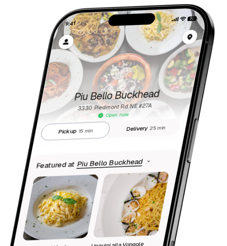 Piu Bello Buckhead app preview
